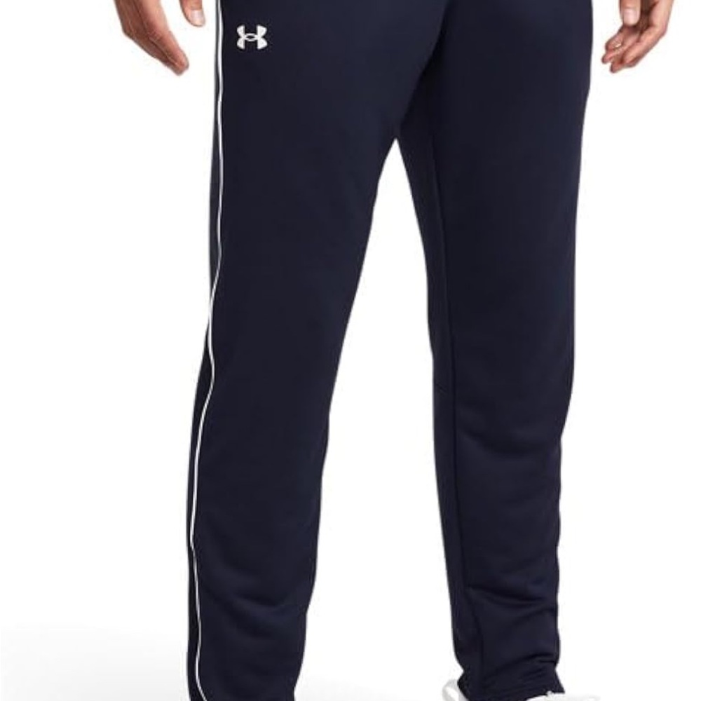 Under Armour Navy Track Joggers with White Piping